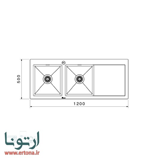 سینک توکار بیمکث مدل 723